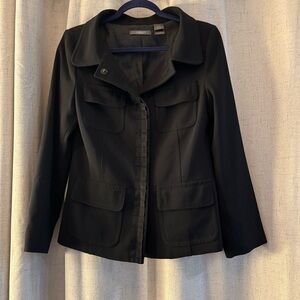 Liz Claiborne Black Blazer, Suit Jacket. Size 10. 4 front pockets. Lined.